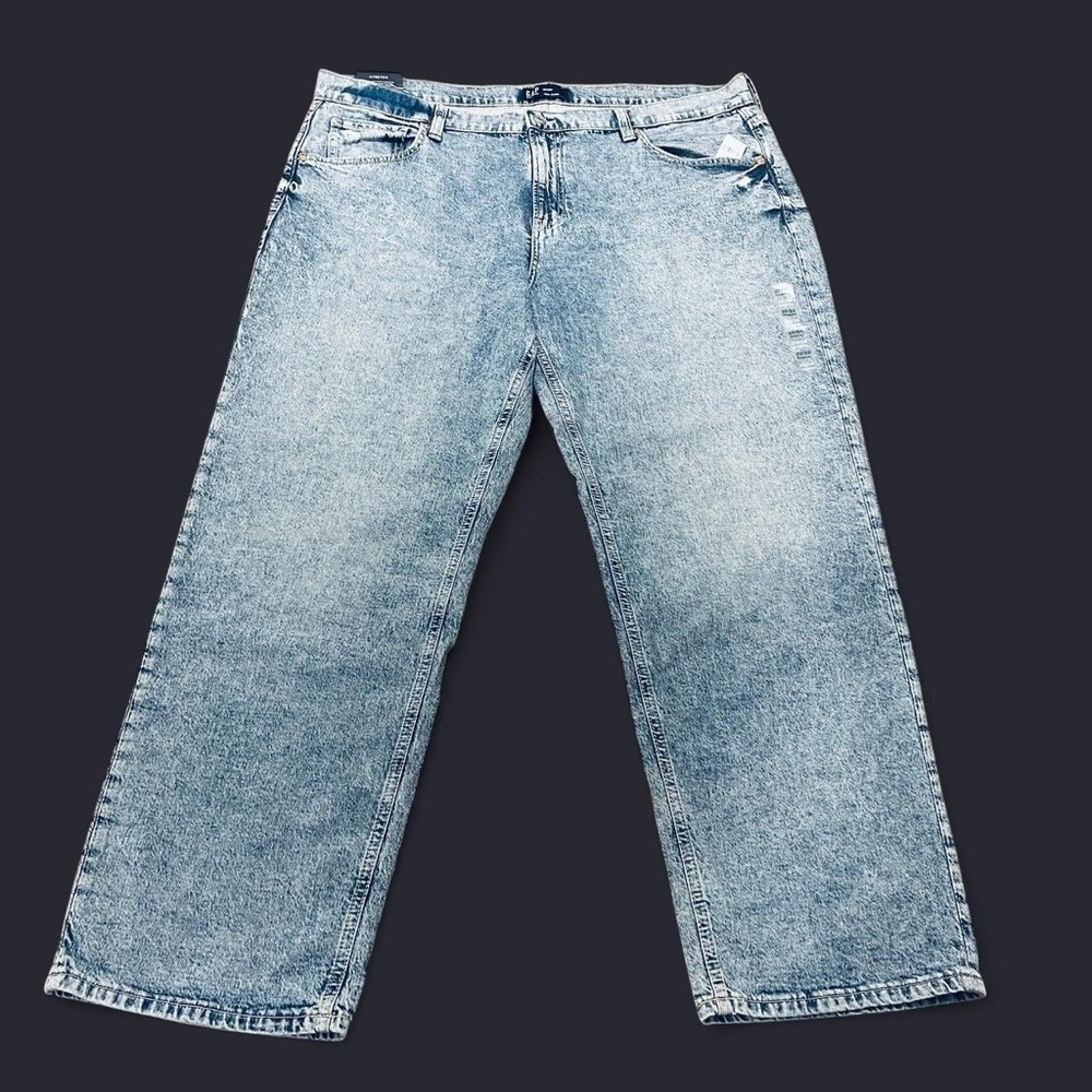 GAP 90s Style Loose Blue Denim Straight Leg Jeans 20/35R NEW